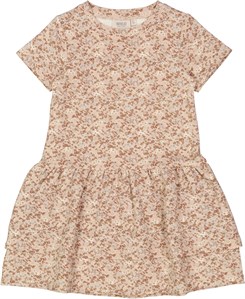 Wheat jersey Dress Johanna - Pale lilac flowers